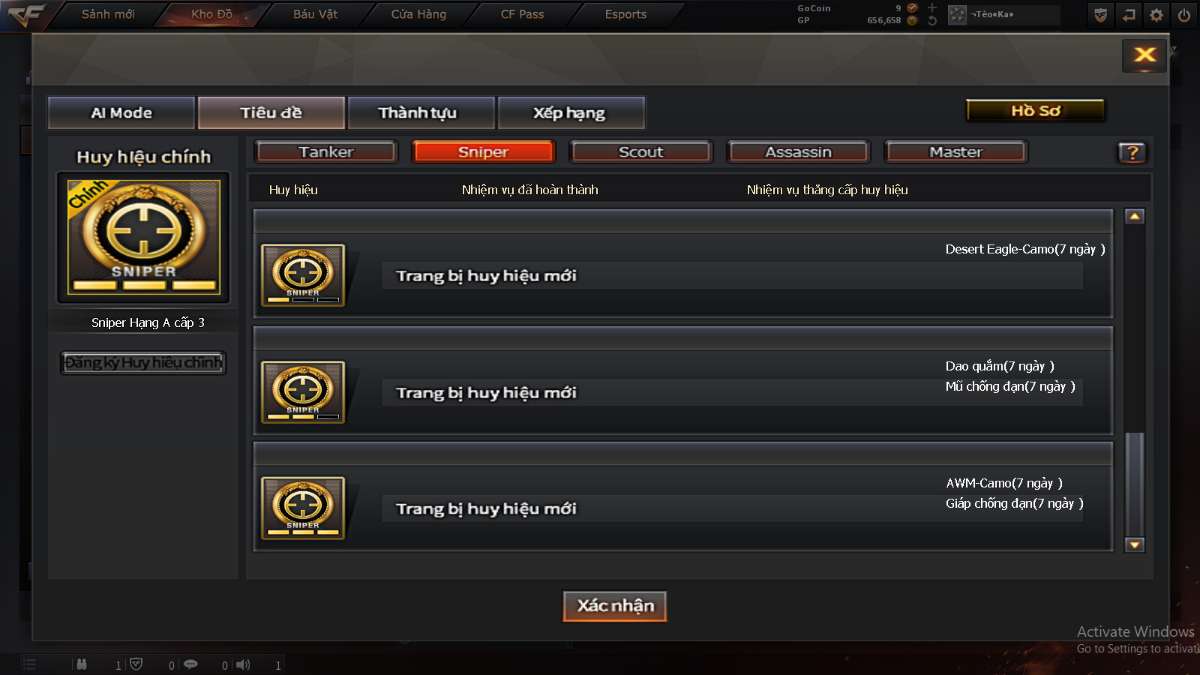 shop acc cf uy tin gia re